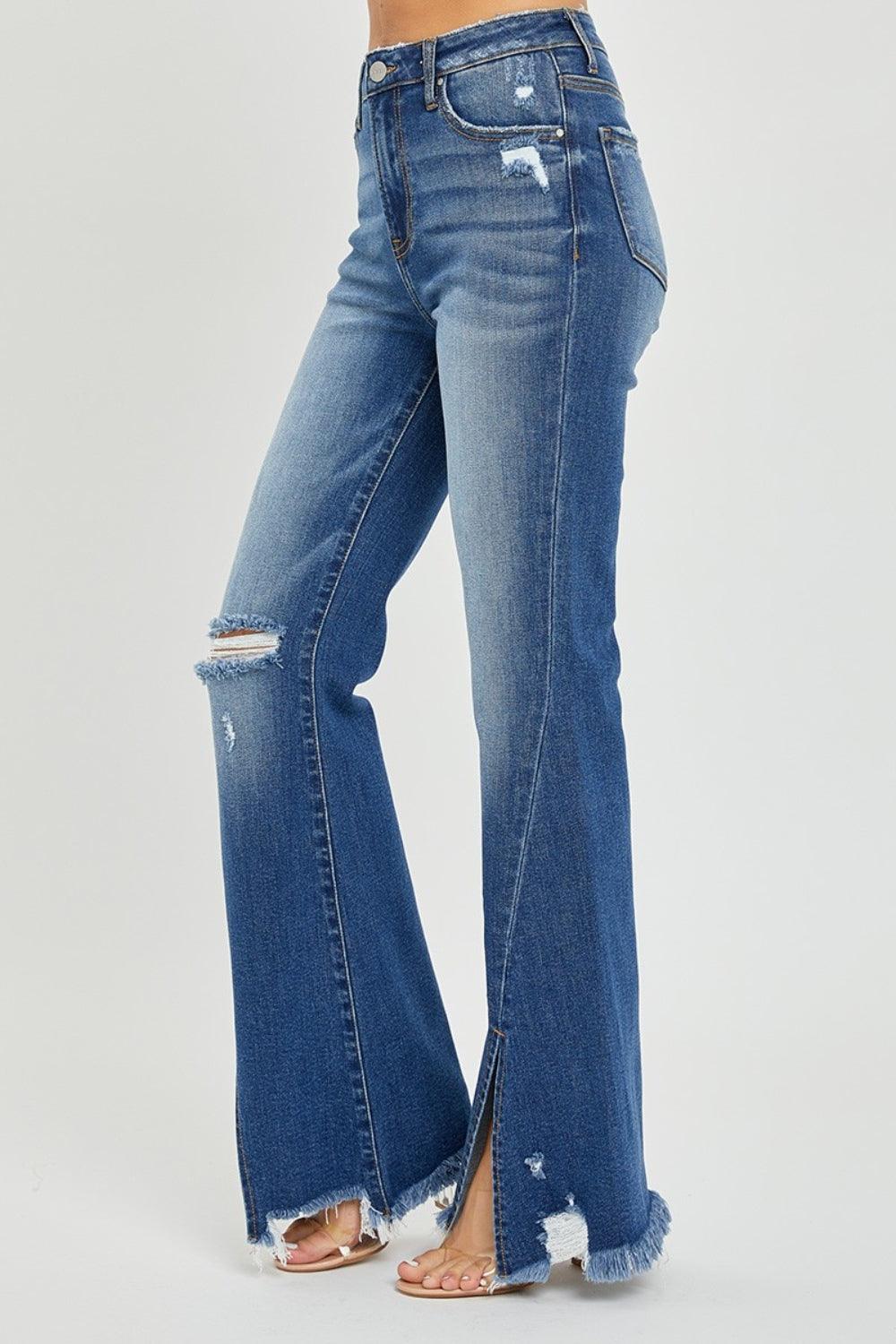 Mid Rise Flare Jeans- Doss Dollz