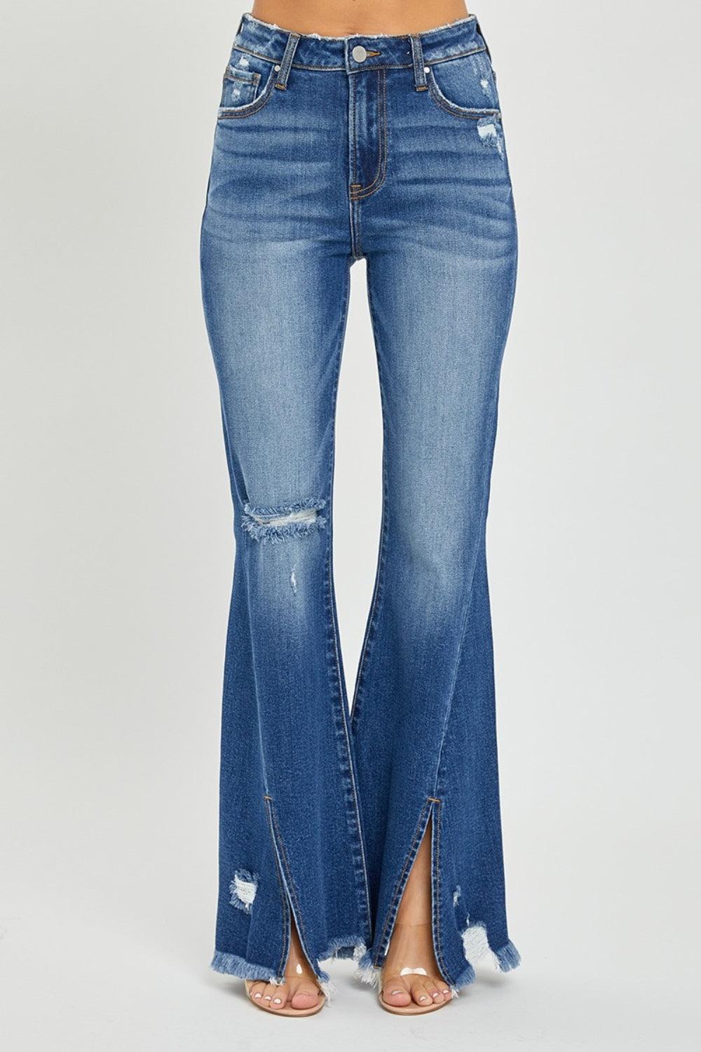 Mid Rise Flare Jeans- Doss Dollz