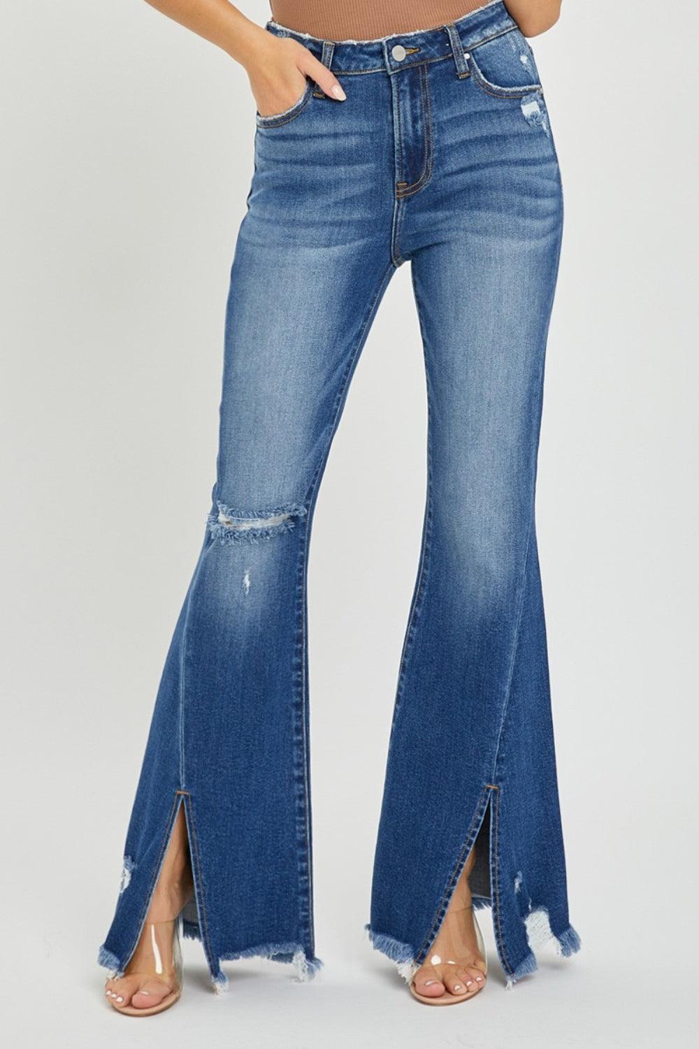 Mid Rise Flare Jeans- Doss Dollz
