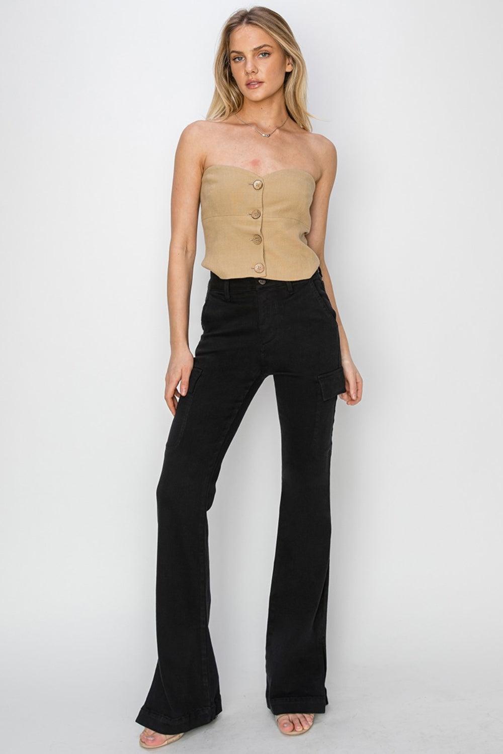 Mid Rise Flare Jeans- Doss Dollz