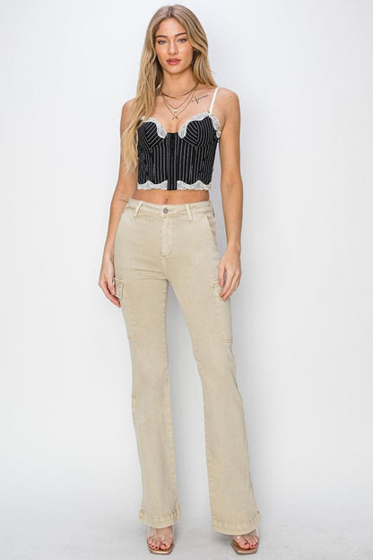 Mid Rise Flare Jeans- Doss Dollz