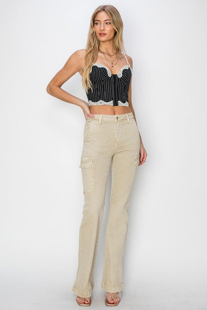 Mid Rise Flare Jeans- Doss Dollz