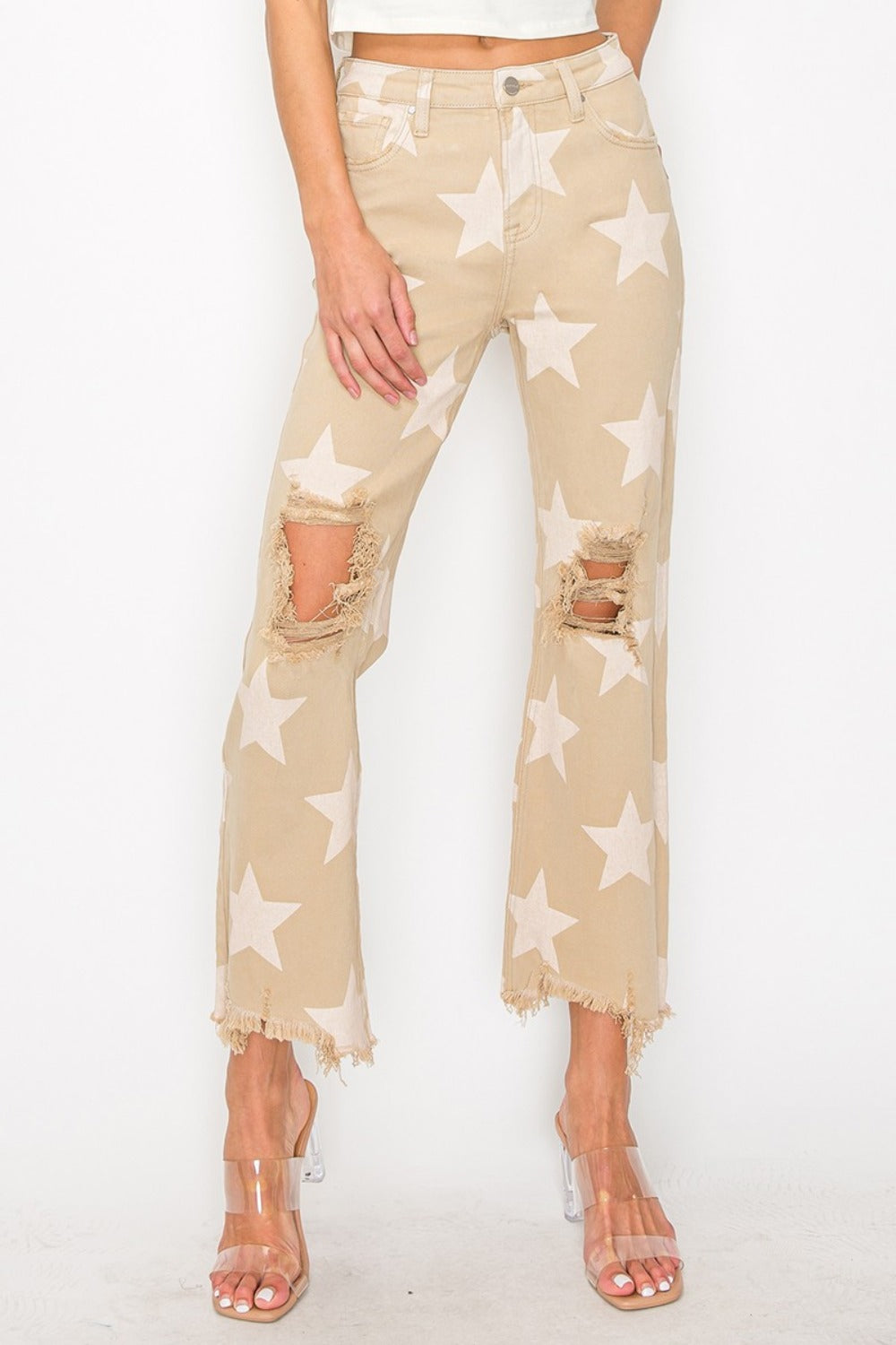 Mid Rise Flare Jeans- Doss Dollz