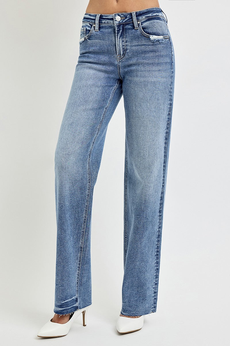 Mid Rise Flare Jeans- Doss Dollz