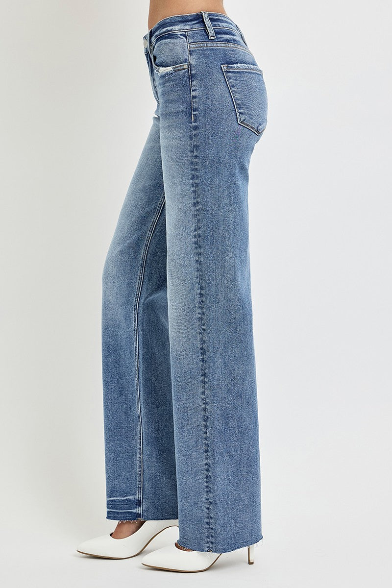 Mid Rise Flare Jeans- Doss Dollz
