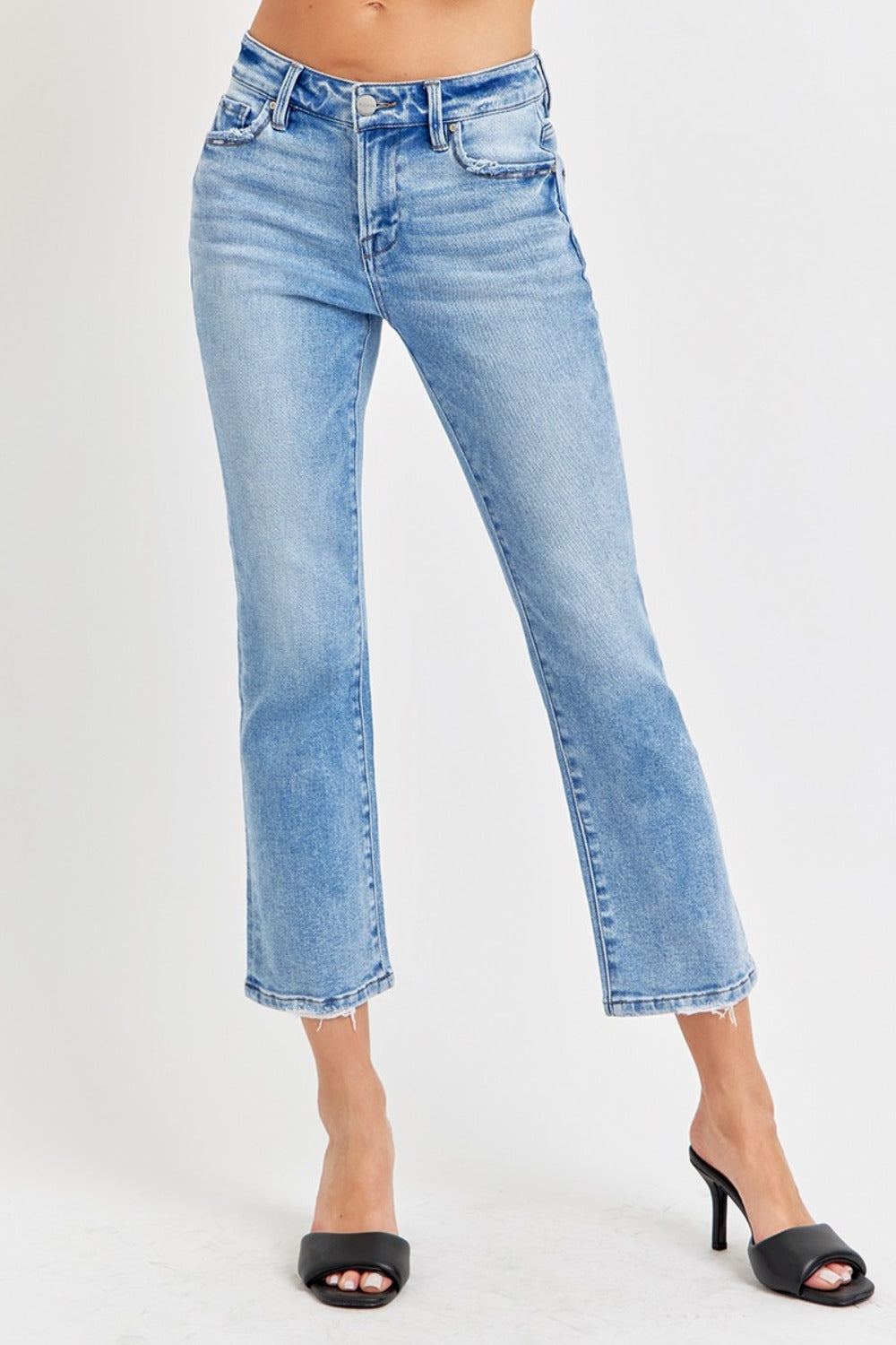 Mid Rise Flare Jeans- Doss Dollz