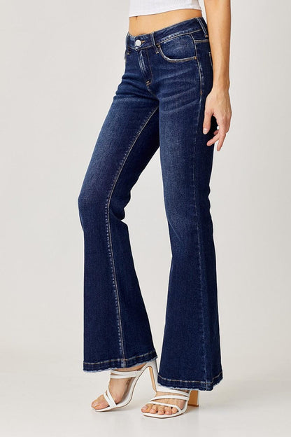 Mid Rise Flare Jeans- Doss Dollz
