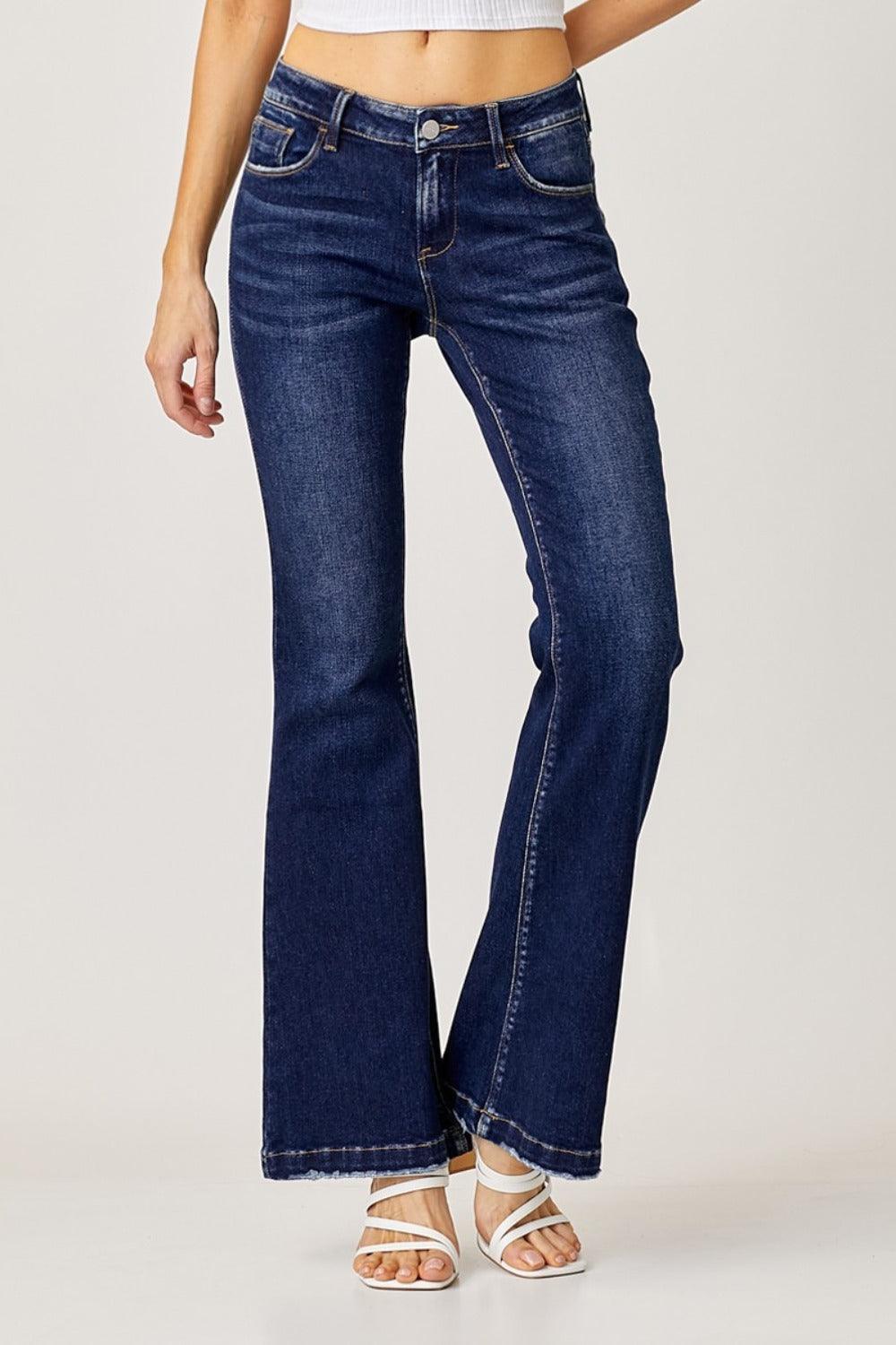 Mid Rise Flare Jeans- Doss Dollz