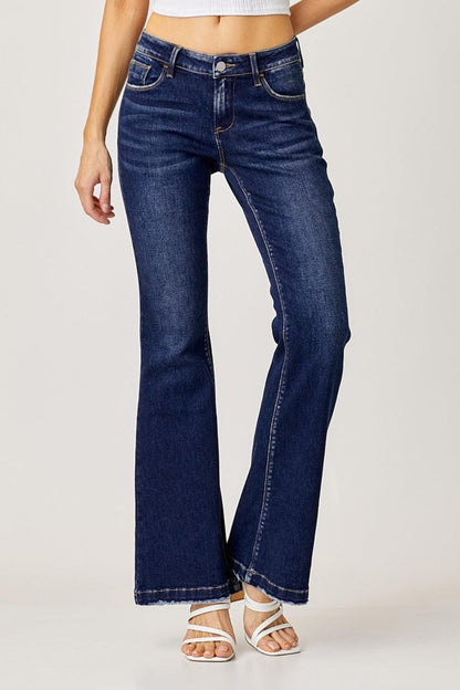 Mid Rise Flare Jeans- Doss Dollz