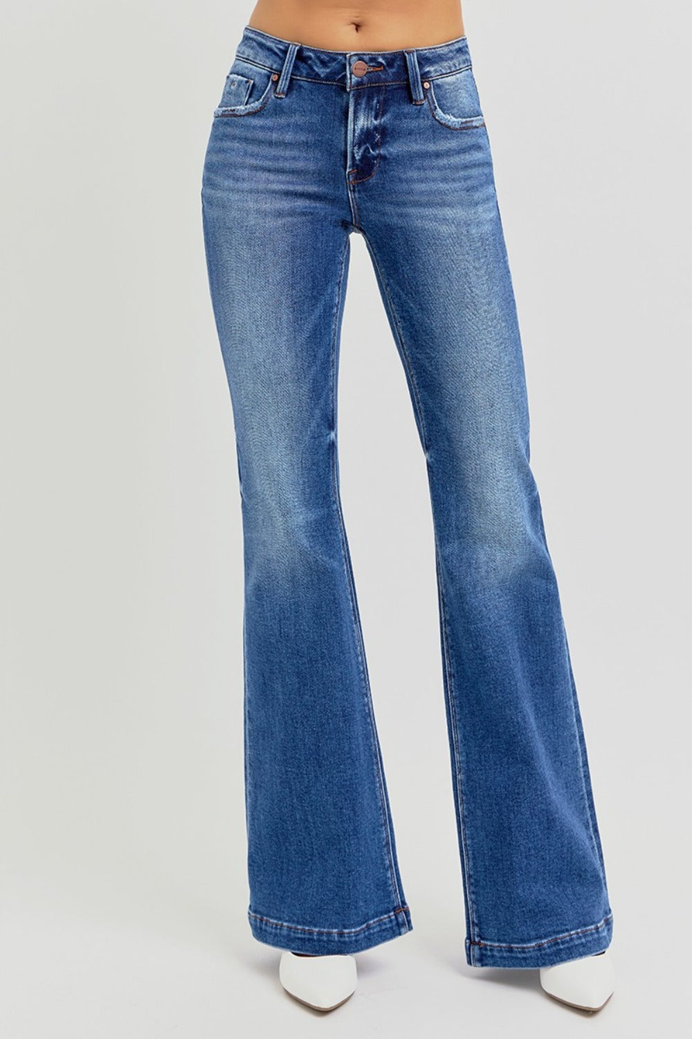 Mid Rise Flare Jeans- Doss Dollz