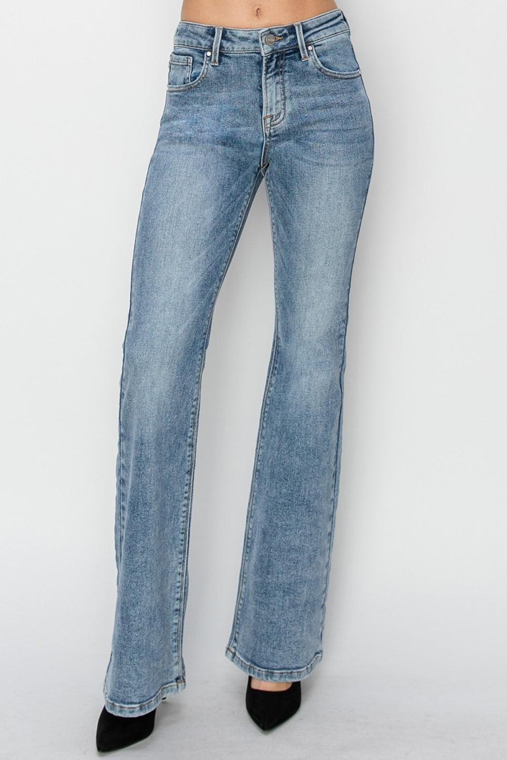 Mid Rise Flare Jeans- Doss Dollz