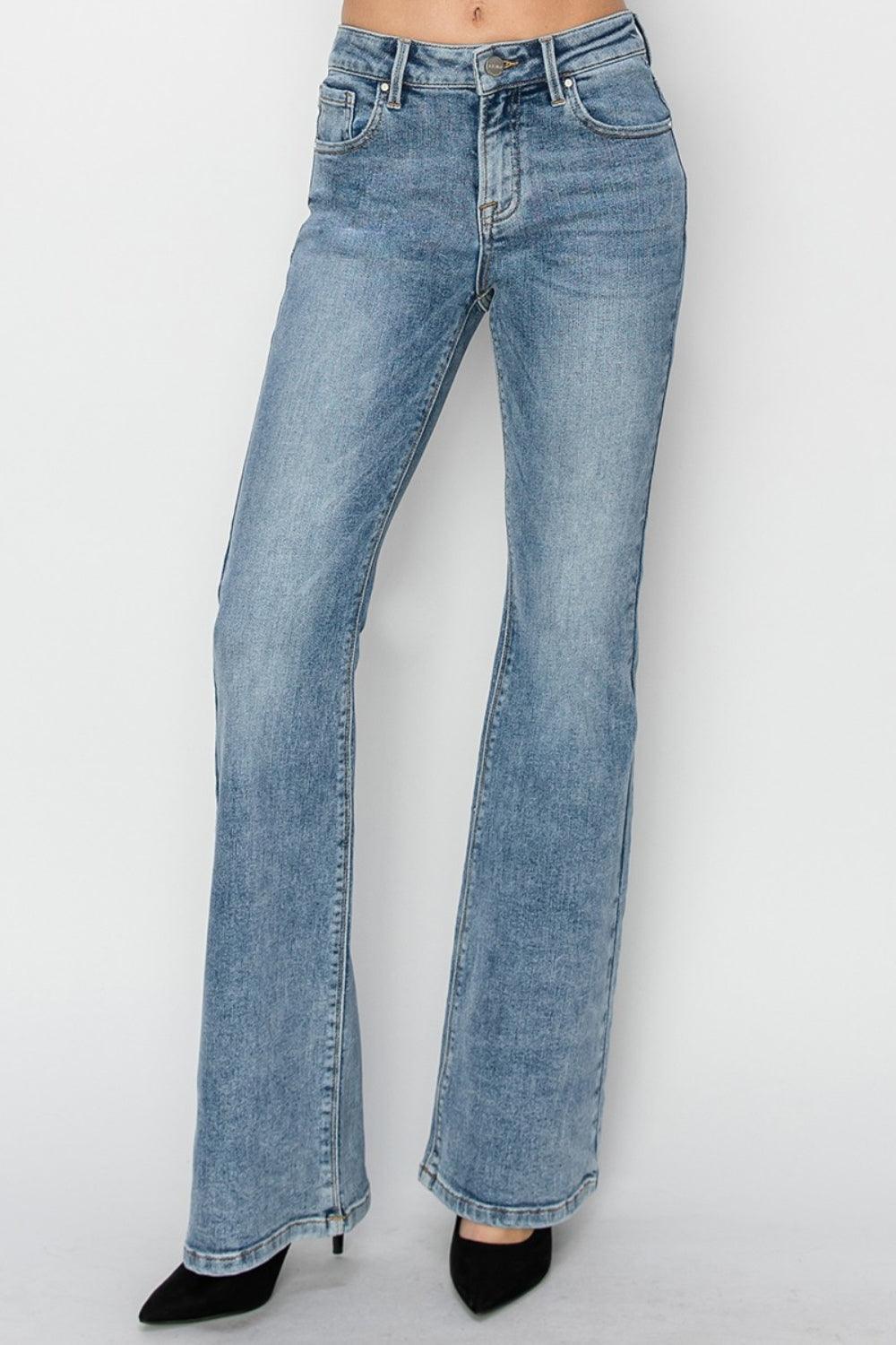 Mid Rise Flare Jeans- Doss Dollz