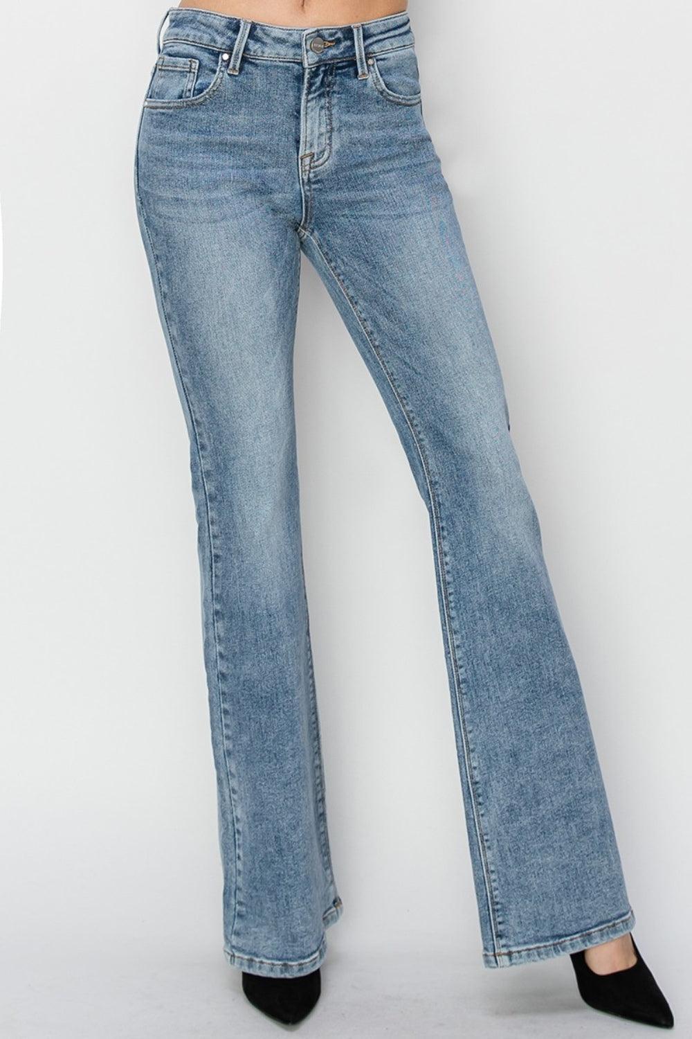 Mid Rise Flare Jeans- Doss Dollz
