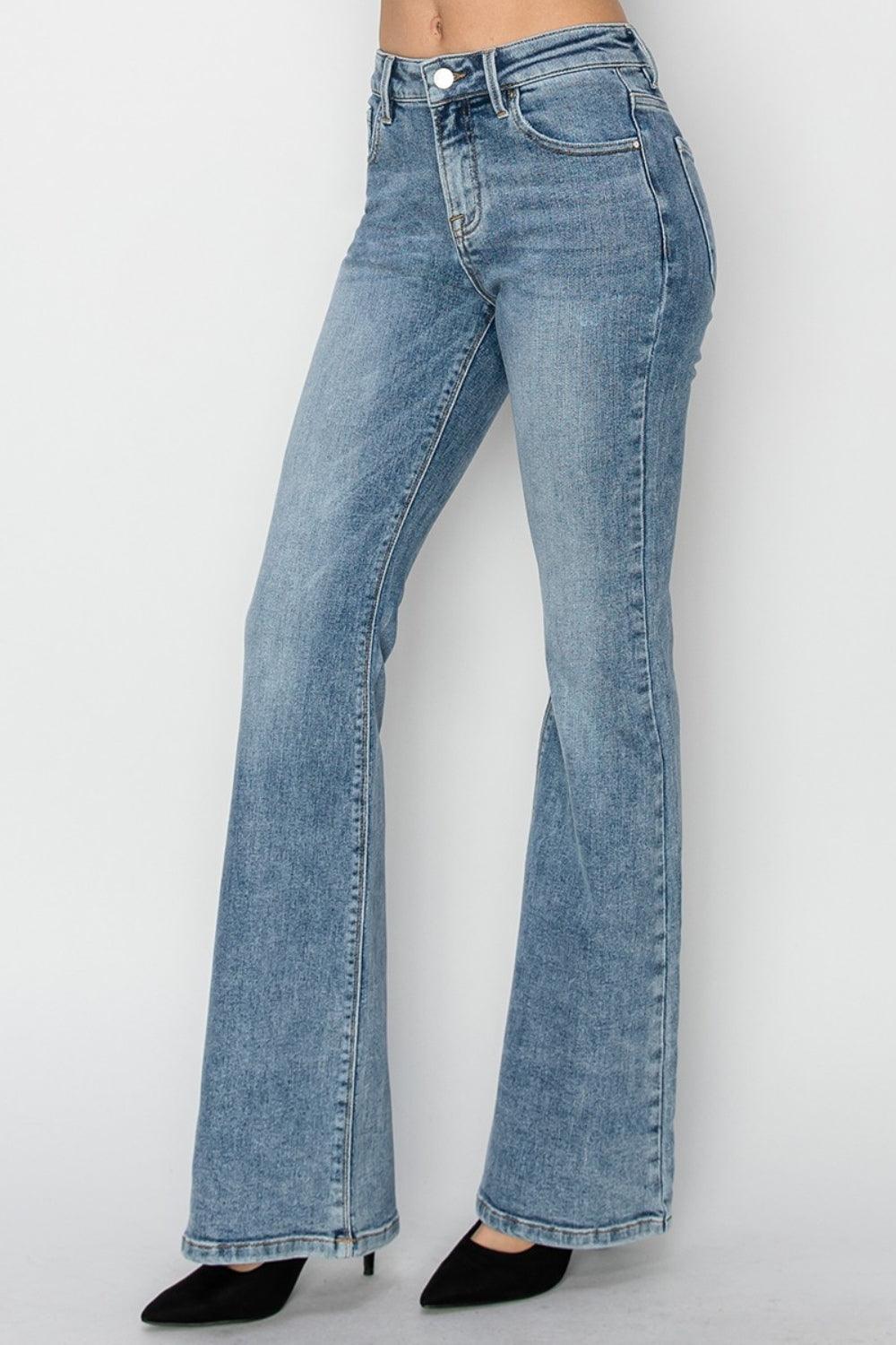 Mid Rise Flare Jeans- Doss Dollz