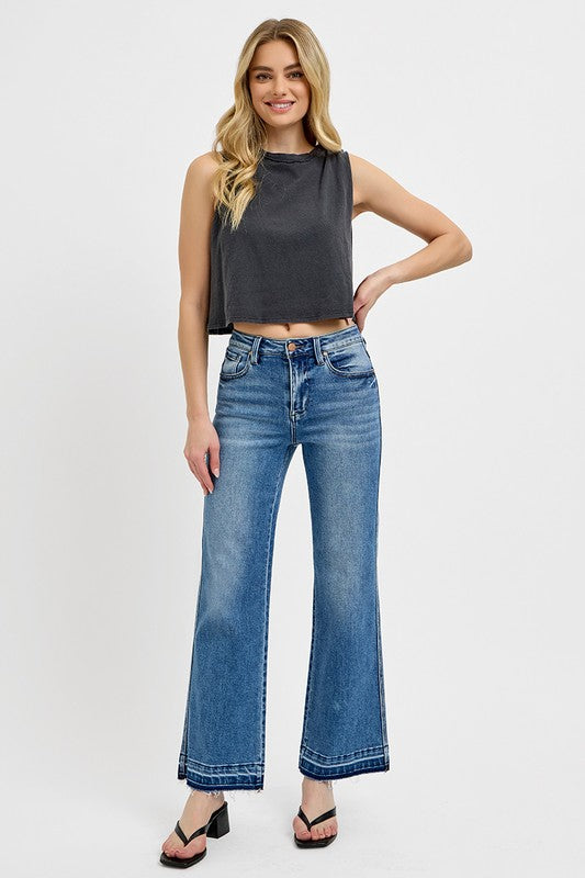 Mid Rise Flare Jeans- Doss Dollz