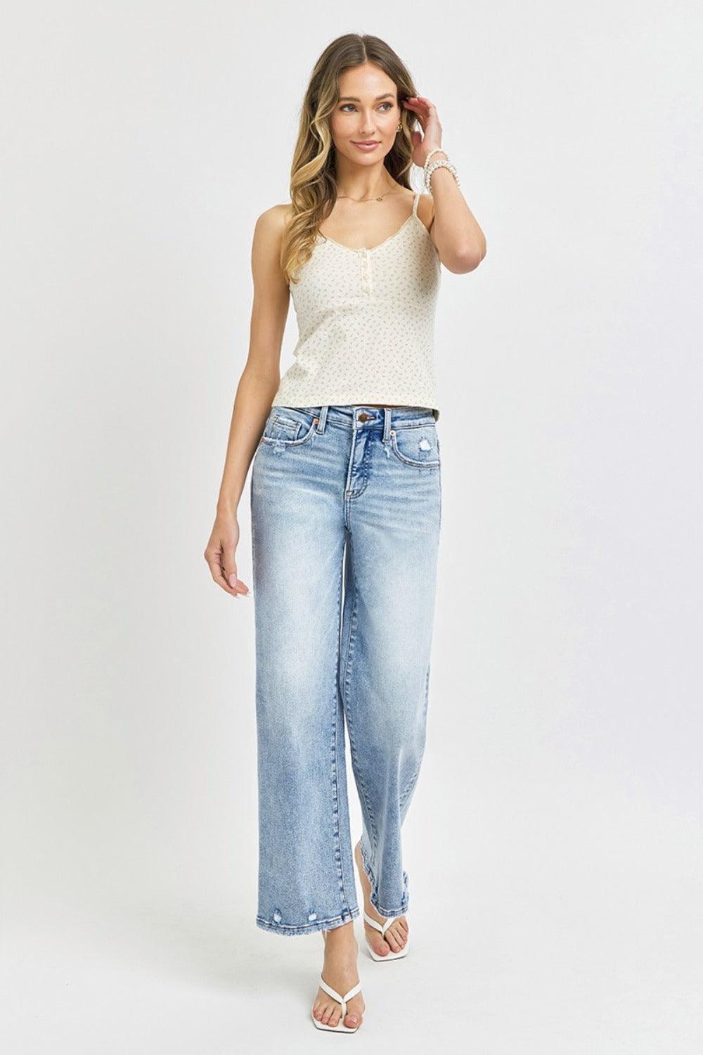 Mid Rise Flare Jeans- Doss Dollz