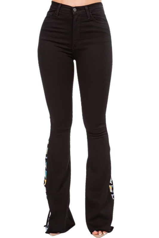 Mid Rise Flare Jeans- Doss Dollz