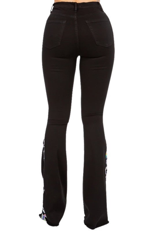 Mid Rise Flare Jeans- Doss Dollz
