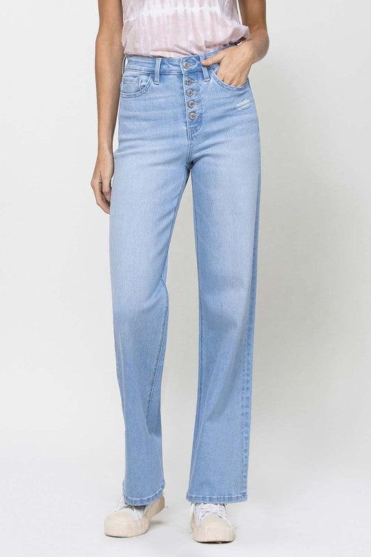 Mid Rise Flare Jeans- Doss Dollz