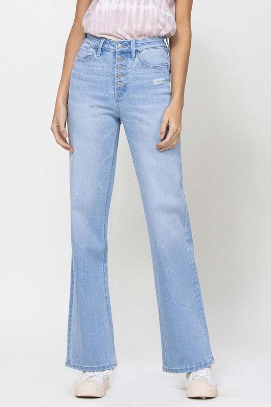 Mid Rise Flare Jeans- Doss Dollz