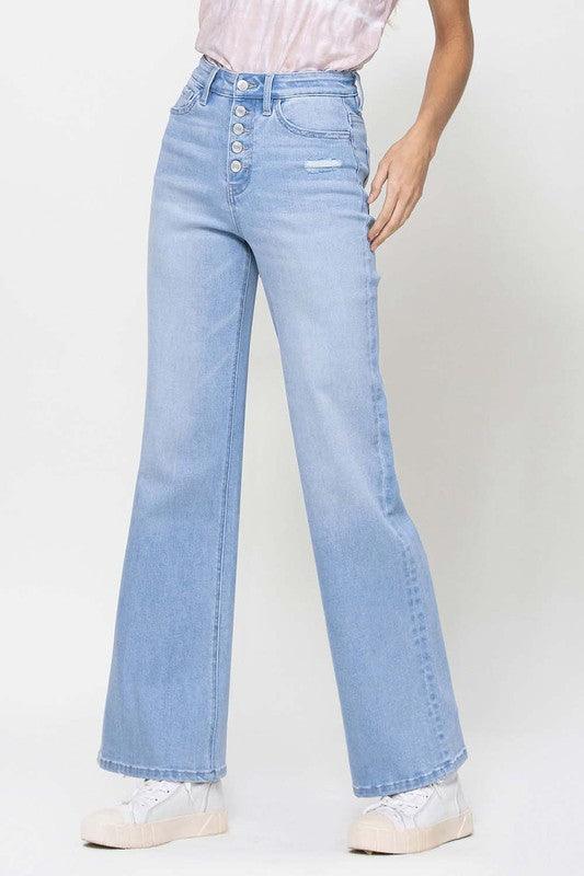 Mid Rise Flare Jeans- Doss Dollz