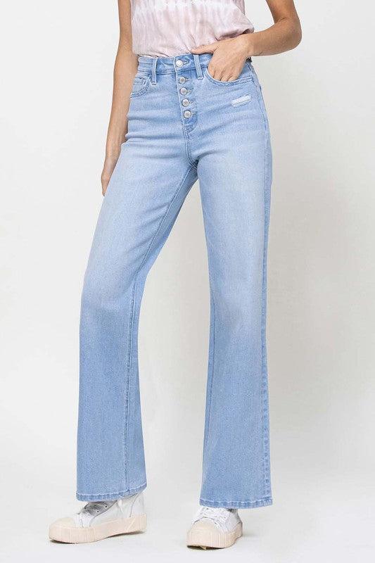 Mid Rise Flare Jeans- Doss Dollz