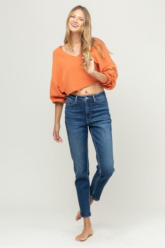 Mid Rise Flare Jeans- Doss Dollz