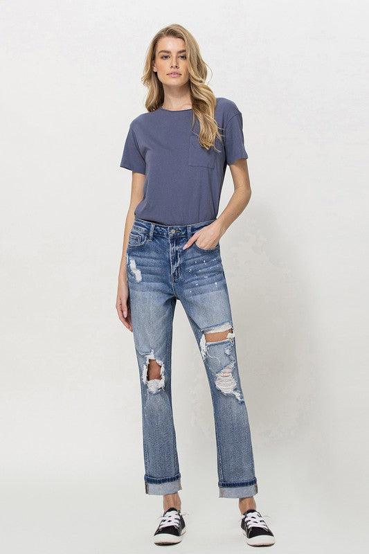 Mid Rise Flare Jeans- Doss Dollz