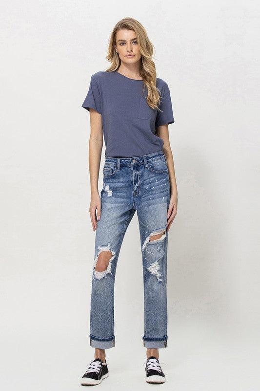 Mid Rise Flare Jeans- Doss Dollz