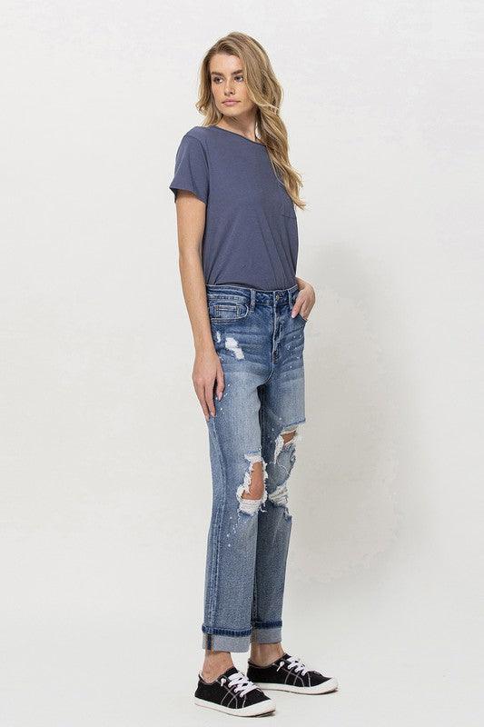 Mid Rise Flare Jeans- Doss Dollz