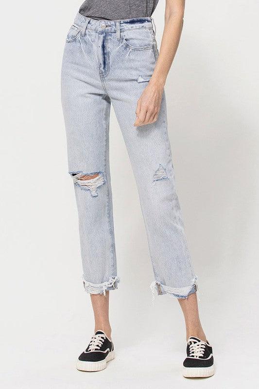 Mid Rise Flare Jeans- Doss Dollz