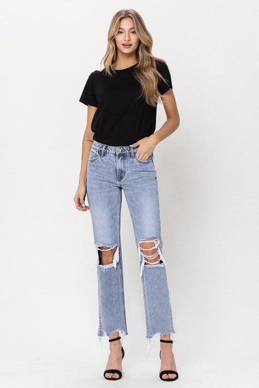 Mid Rise Flare Jeans- Doss Dollz