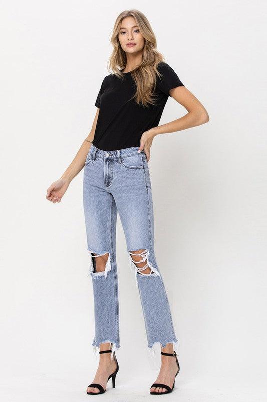 Mid Rise Flare Jeans- Doss Dollz