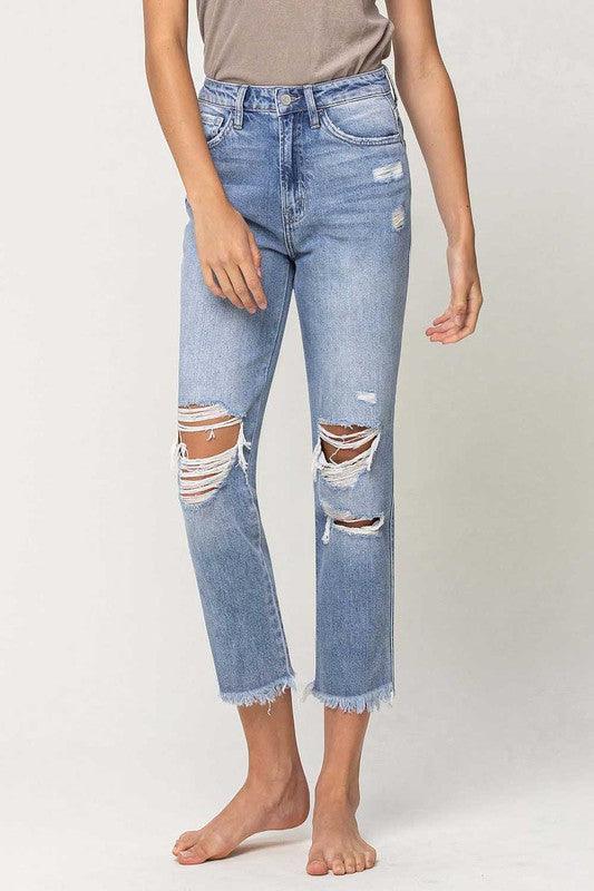 Mid Rise Flare Jeans- Doss Dollz