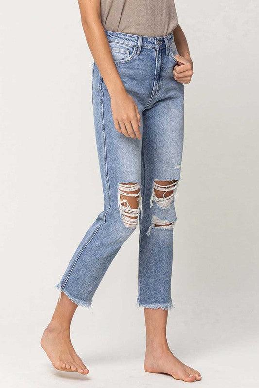 Mid Rise Flare Jeans- Doss Dollz