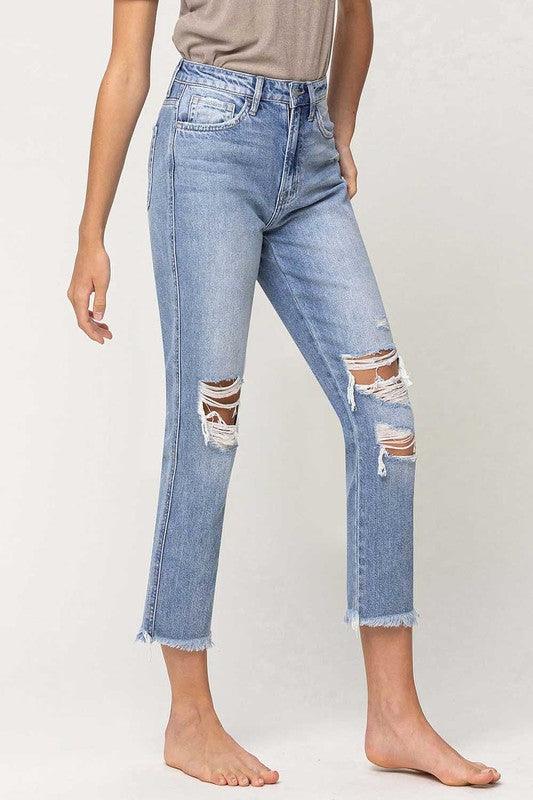 Mid Rise Flare Jeans- Doss Dollz