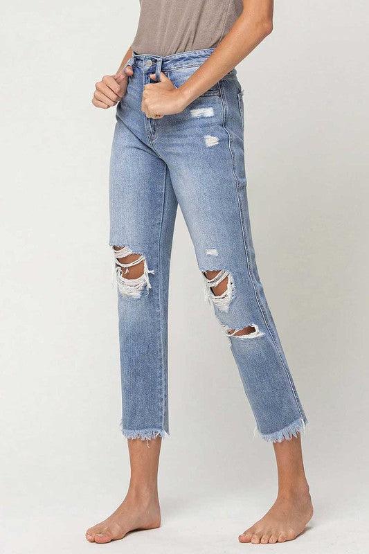 Mid Rise Flare Jeans- Doss Dollz