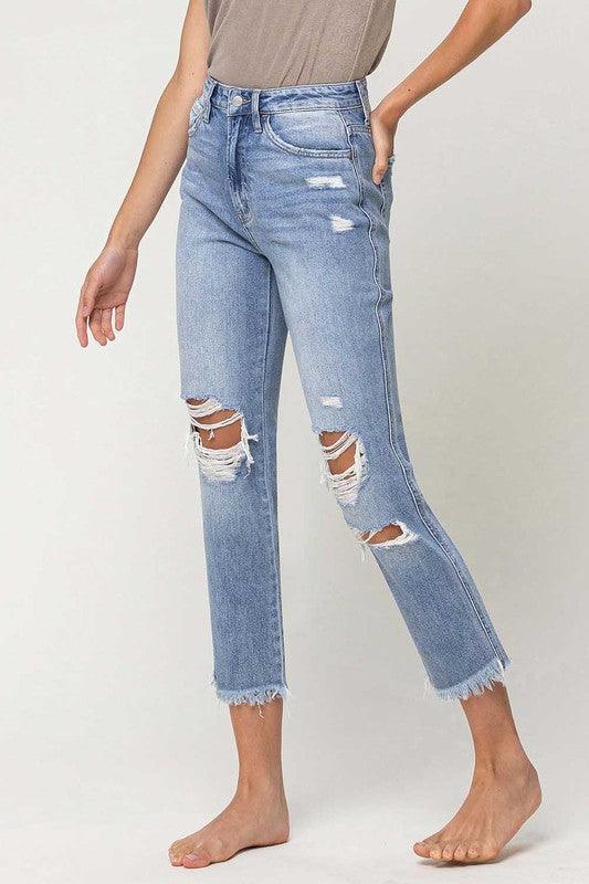 Mid Rise Flare Jeans- Doss Dollz