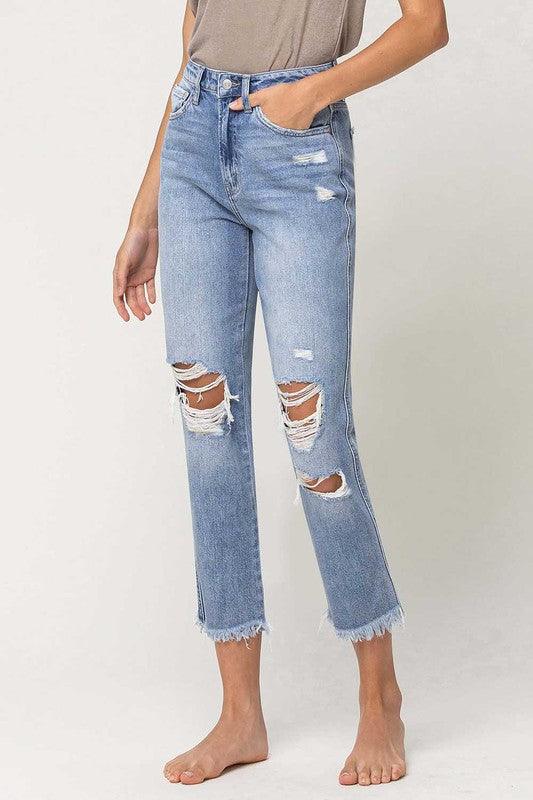 Mid Rise Flare Jeans- Doss Dollz