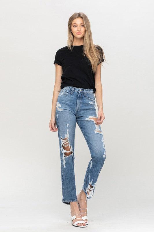 Mid Rise Flare Jeans- Doss Dollz