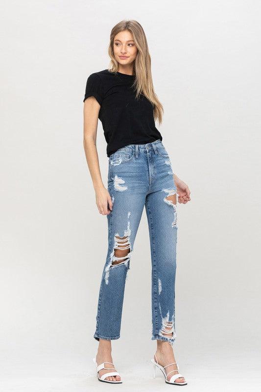 Mid Rise Flare Jeans- Doss Dollz