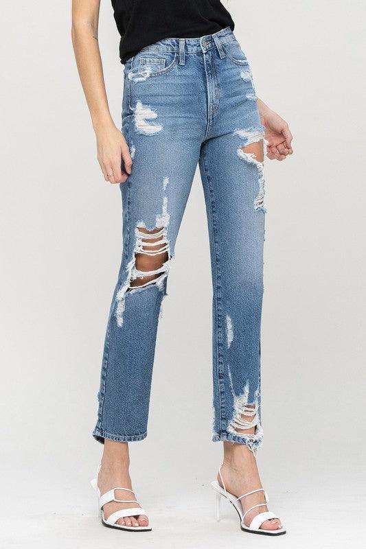 Mid Rise Flare Jeans- Doss Dollz