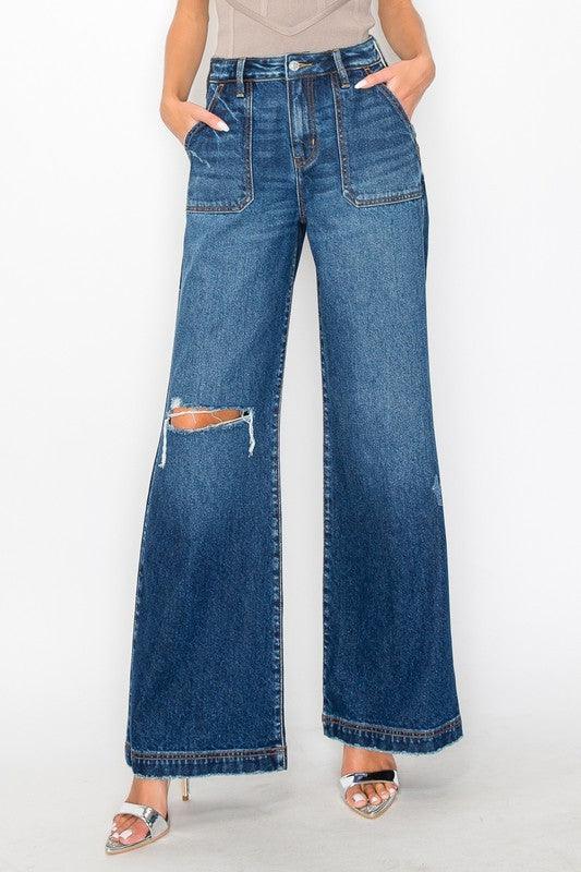 Mid Rise Flare Jeans- Doss Dollz