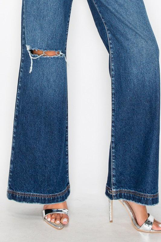 Mid Rise Flare Jeans- Doss Dollz