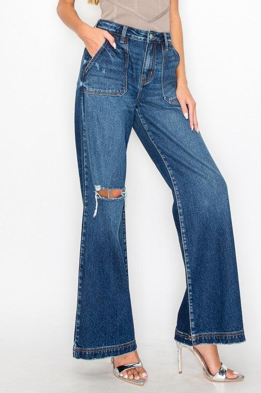 Mid Rise Flare Jeans- Doss Dollz