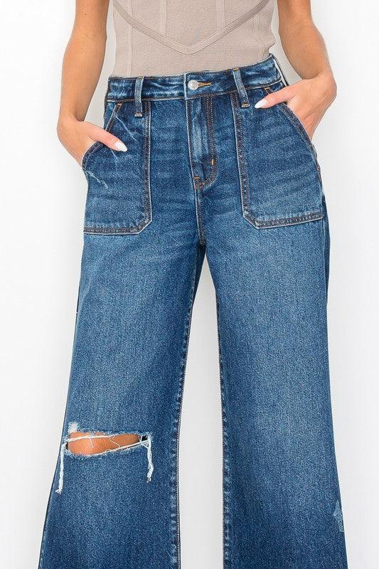 Mid Rise Flare Jeans- Doss Dollz