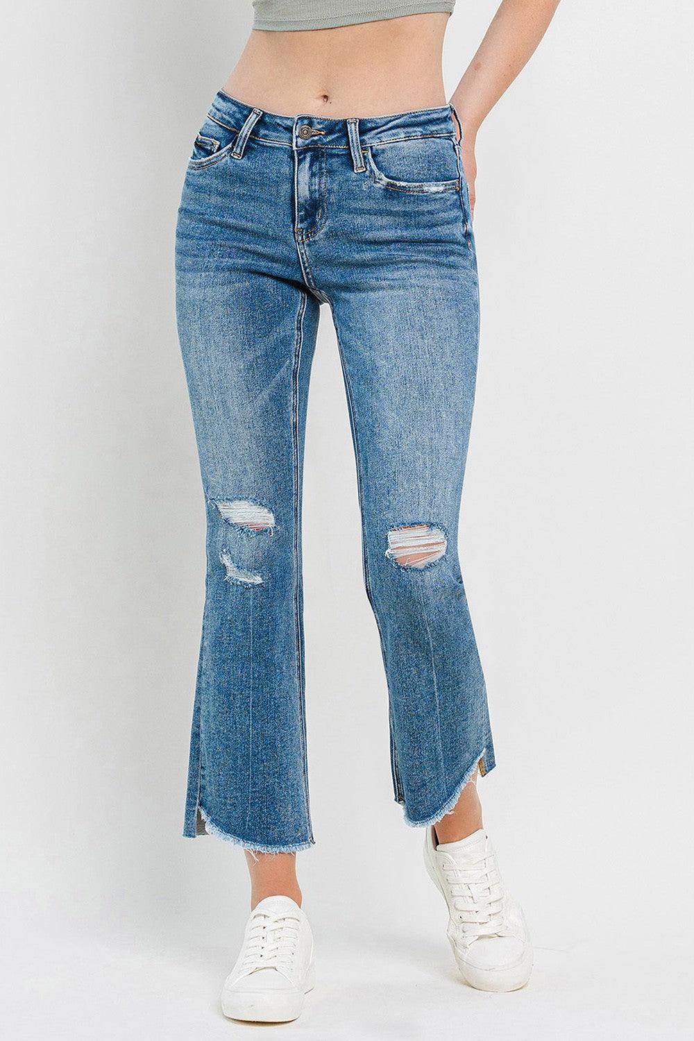 Mid Rise Flare Jeans- Doss Dollz