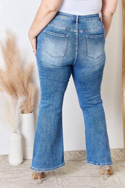 Mid Rise Flare Jeans- Doss Dollz