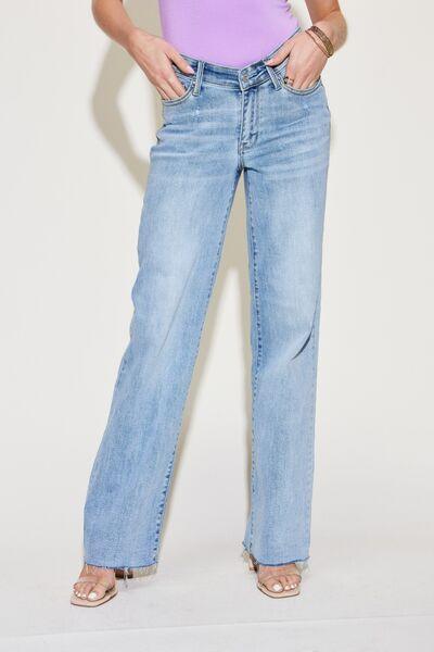 Mid Rise Flare Jeans- Doss Dollz