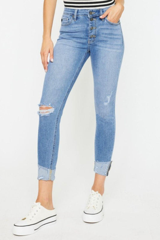 Mid Rise Flare Jeans- Doss Dollz